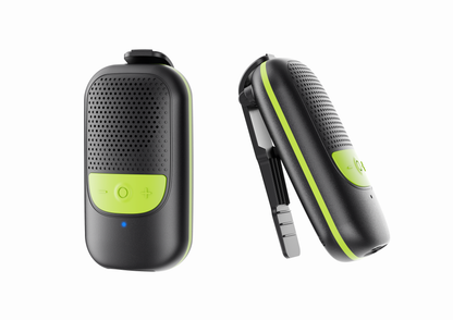 iLangtech M3 Clip-On Wireless Jobsite Water-Resistant TWS Portable Speaker, IPX5 Waterproof, Built-in ENC Mic for Hands-Free Music/Calls