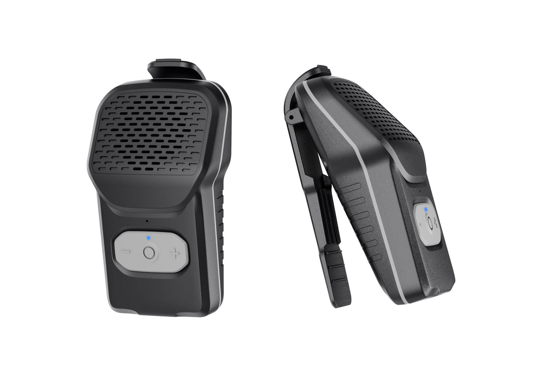 iLangtech M4 Clip-On Wireless Jobsite Water-Resistant TWS Portable Speaker, IPX67 Waterproof, Built-in ENC Mic for Hands-Free Music/Calls