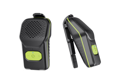 iLangtech M4 Clip-On Wireless Jobsite Water-Resistant TWS Portable Speaker, IPX67 Waterproof, Built-in ENC Mic for Hands-Free Music/Calls