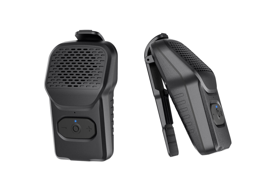 iLangtech M4 Clip-On Wireless Jobsite Water-Resistant TWS Portable Speaker, IPX67 Waterproof, Built-in ENC Mic for Hands-Free Music/Calls