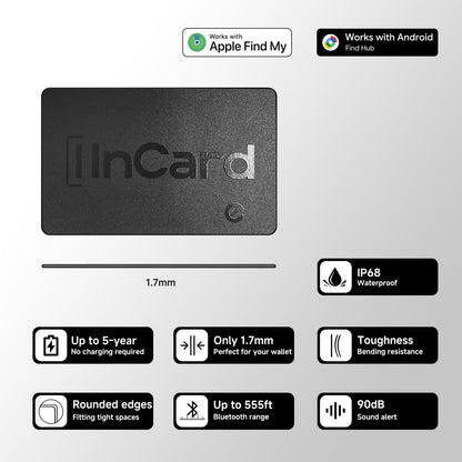 InCard Finder universal Find my Card tracker