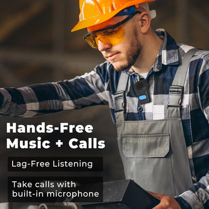 iLangtech M4 Clip-On Wireless Jobsite Water-Resistant TWS Portable Speaker, IPX67 Waterproof, Built-in ENC Mic for Hands-Free Music/Calls