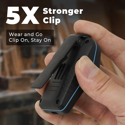 iLangtech M4 Clip-On Wireless Jobsite Water-Resistant TWS Portable Speaker, IPX67 Waterproof, Built-in ENC Mic for Hands-Free Music/Calls