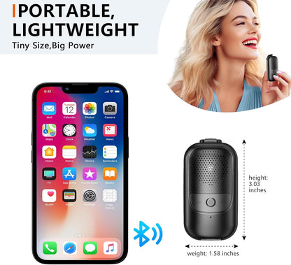 iLangtech M3 Clip-On Wireless Jobsite Water-Resistant TWS Portable Speaker, IPX5 Waterproof, Built-in ENC Mic for Hands-Free Music/Calls